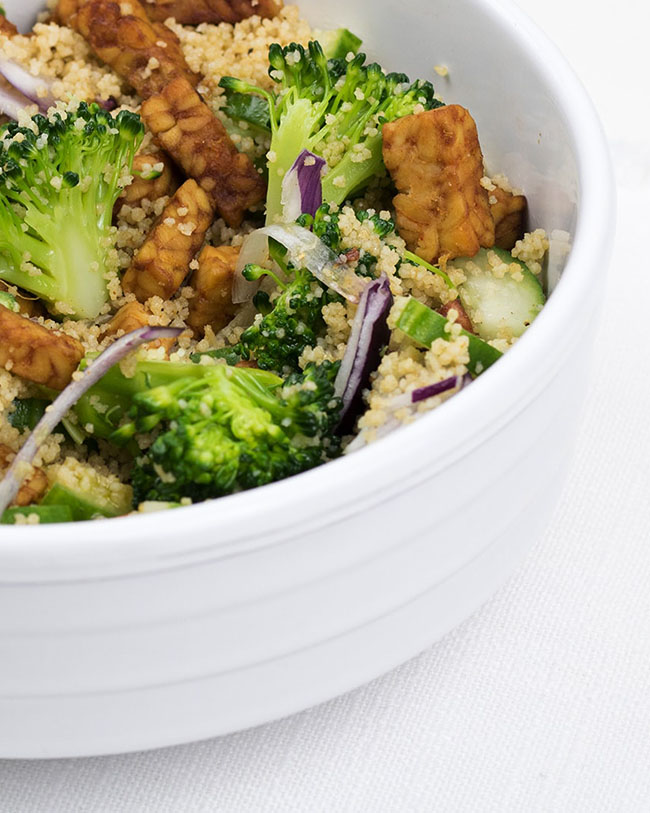 Smoky tempeh with couscous