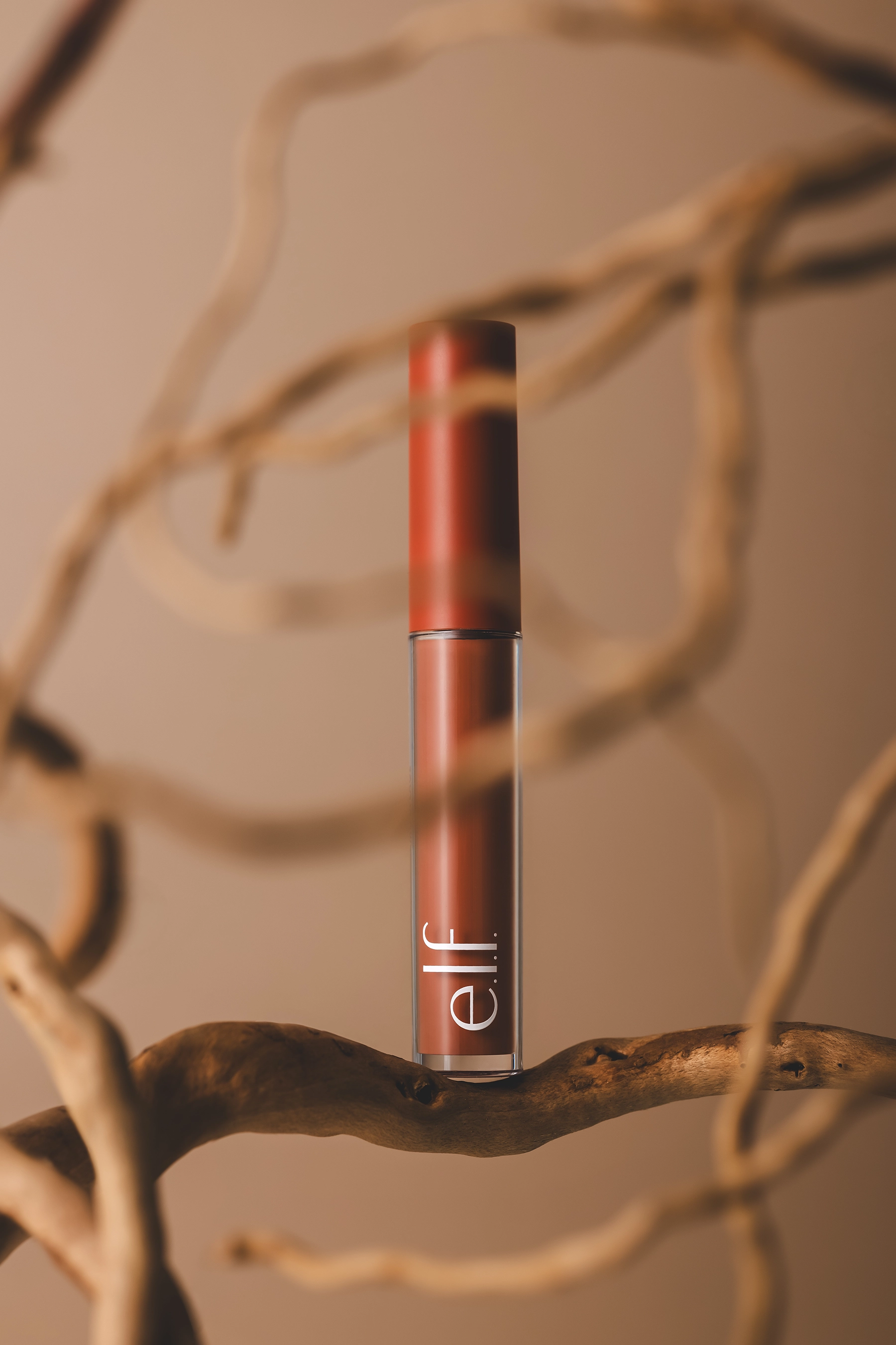 Block colour vinyl backdrop in natural tan tone for photography