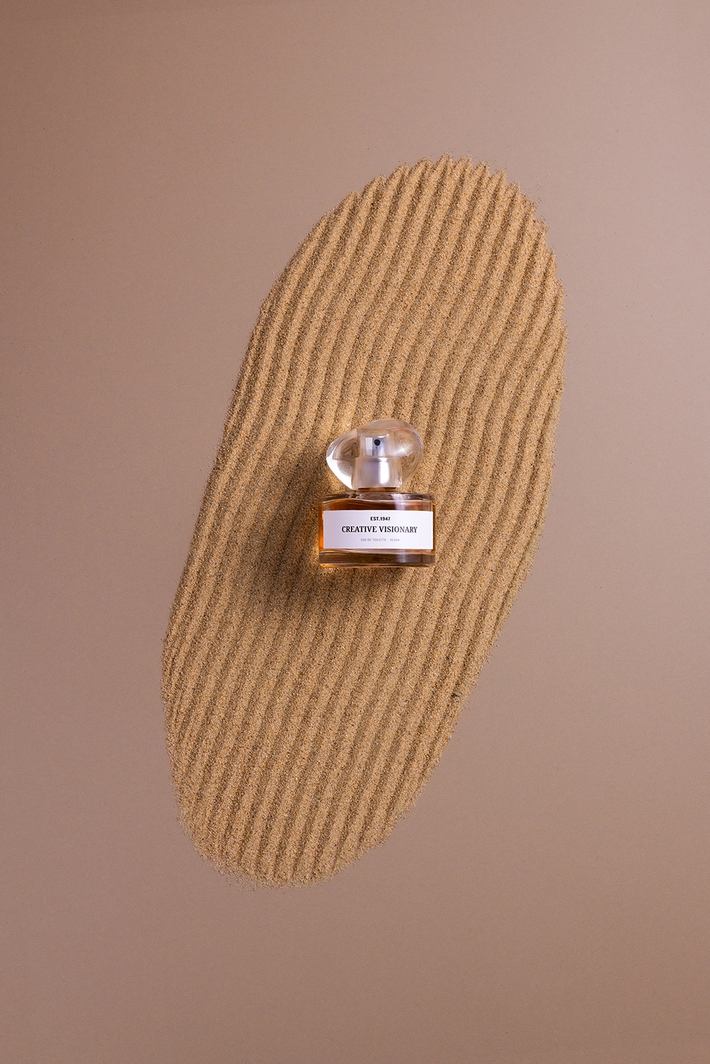 Block colour vinyl backdrop in natural tan tone for photography