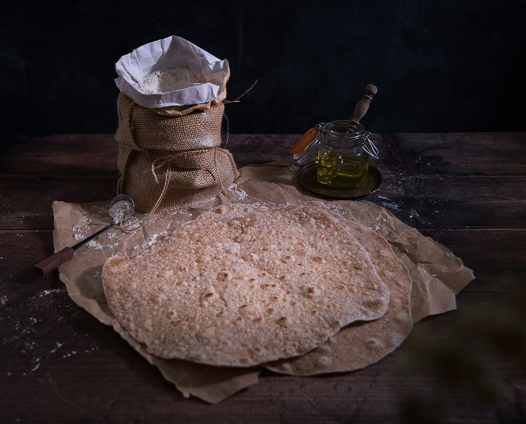 Homemade whole wheat tortilla wraps