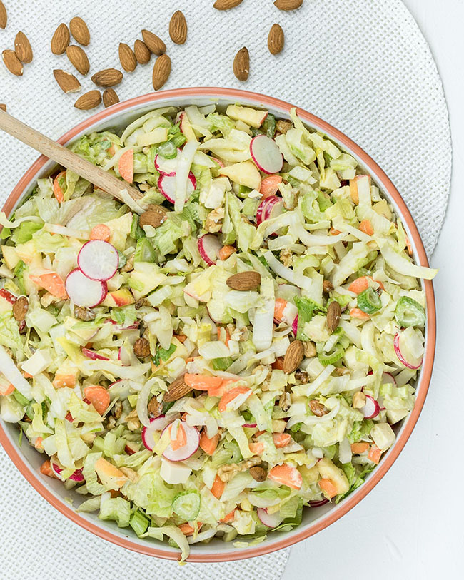 Fresh summer salad with chicory