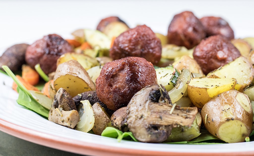 Meatless meatballs recipe with Naturli mince