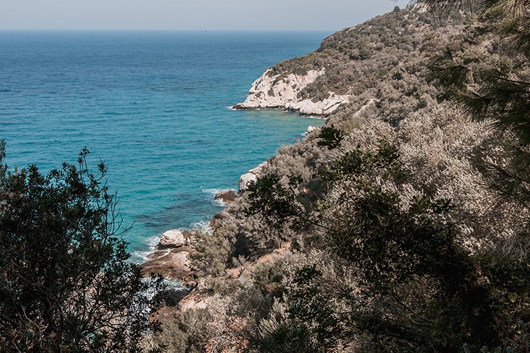 View Mikro Seitani and Megalo Seitani, Samos, Greece