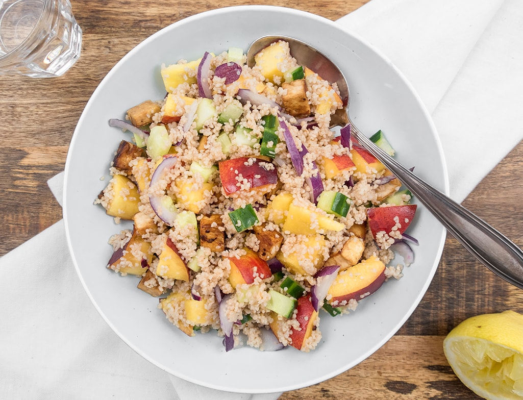 Couscous nectarine salad