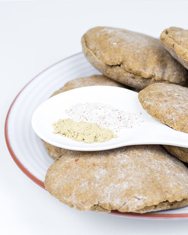 Homemade whole wheat pita bread