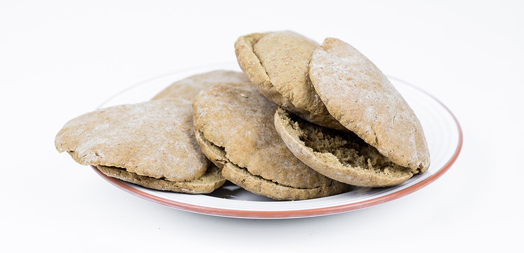 Homemade whole wheat pita bread