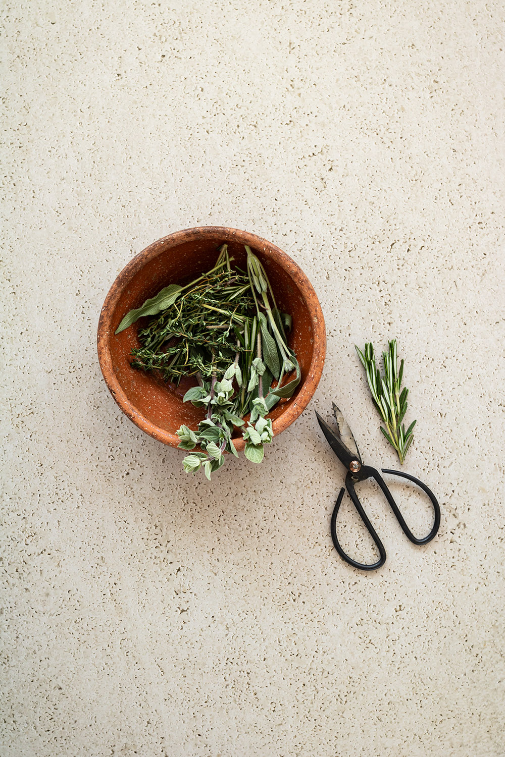 Pitted cement natural beige vinyl backdrop for photography and styling