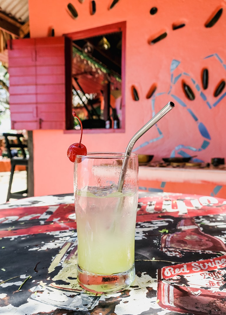 Cocktails at Jake's hotel, Jamaica