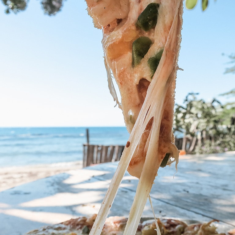 Pizza at Jack Sprat, Jamaica