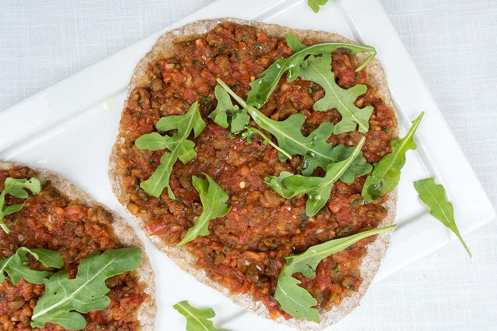 Turkish pizza recipe photographed from above