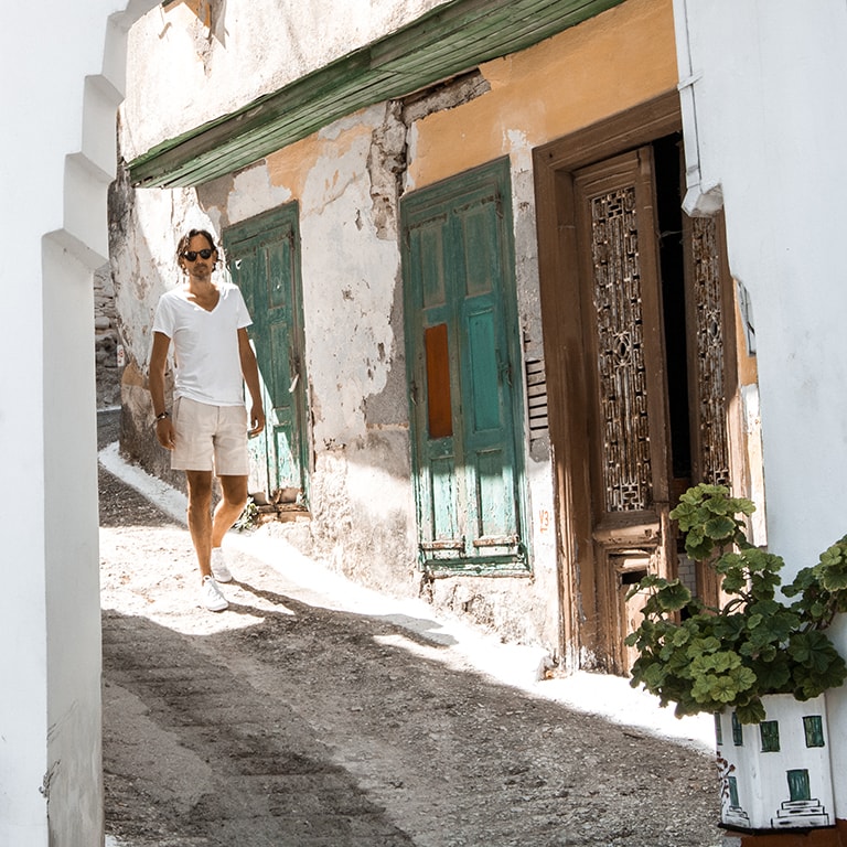 Wandering in streets Vourliotes, Samos, Greece