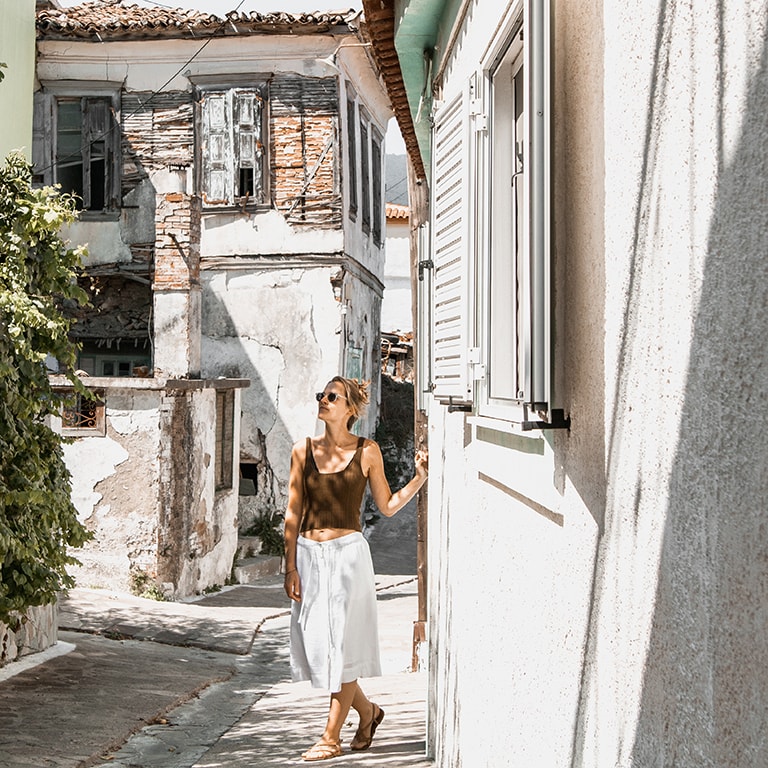 Old houses Vourliotes, Samos, Greece