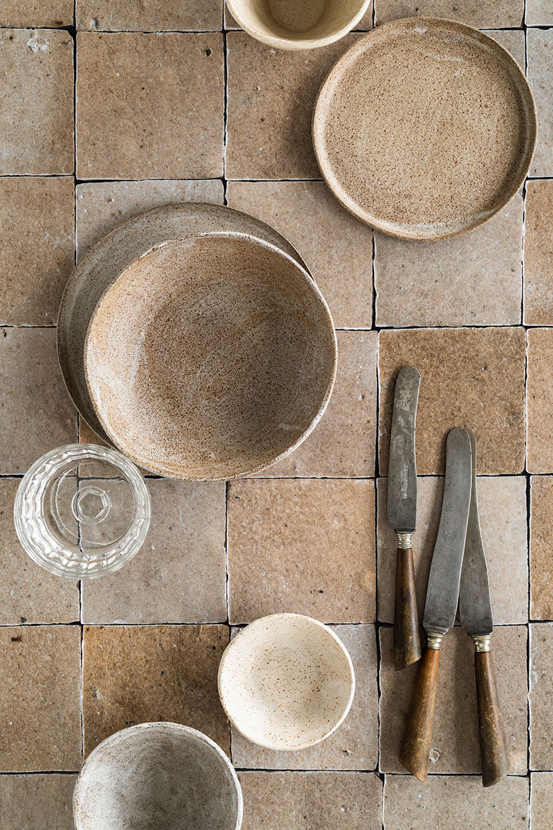 Beige tiles photography backdrop with beautiful textures and color nuances