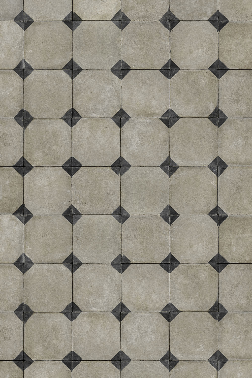 Tiled French floor vinyl backdrop with much history and charm