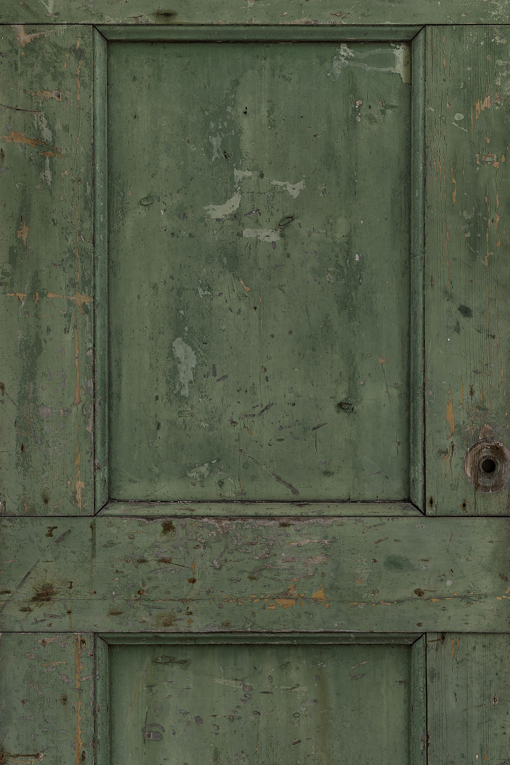 Beaten door backdrop with weathered look printed on smooth vinyl