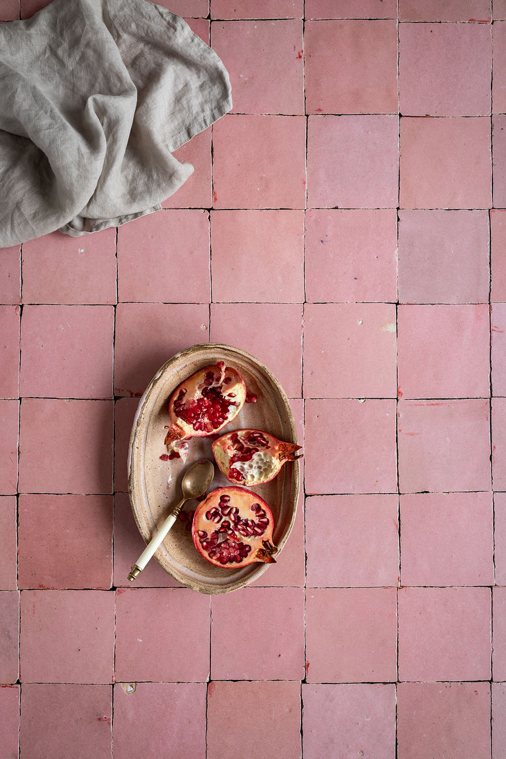 Pink tiles photography backdrop printed on high quality vinyl