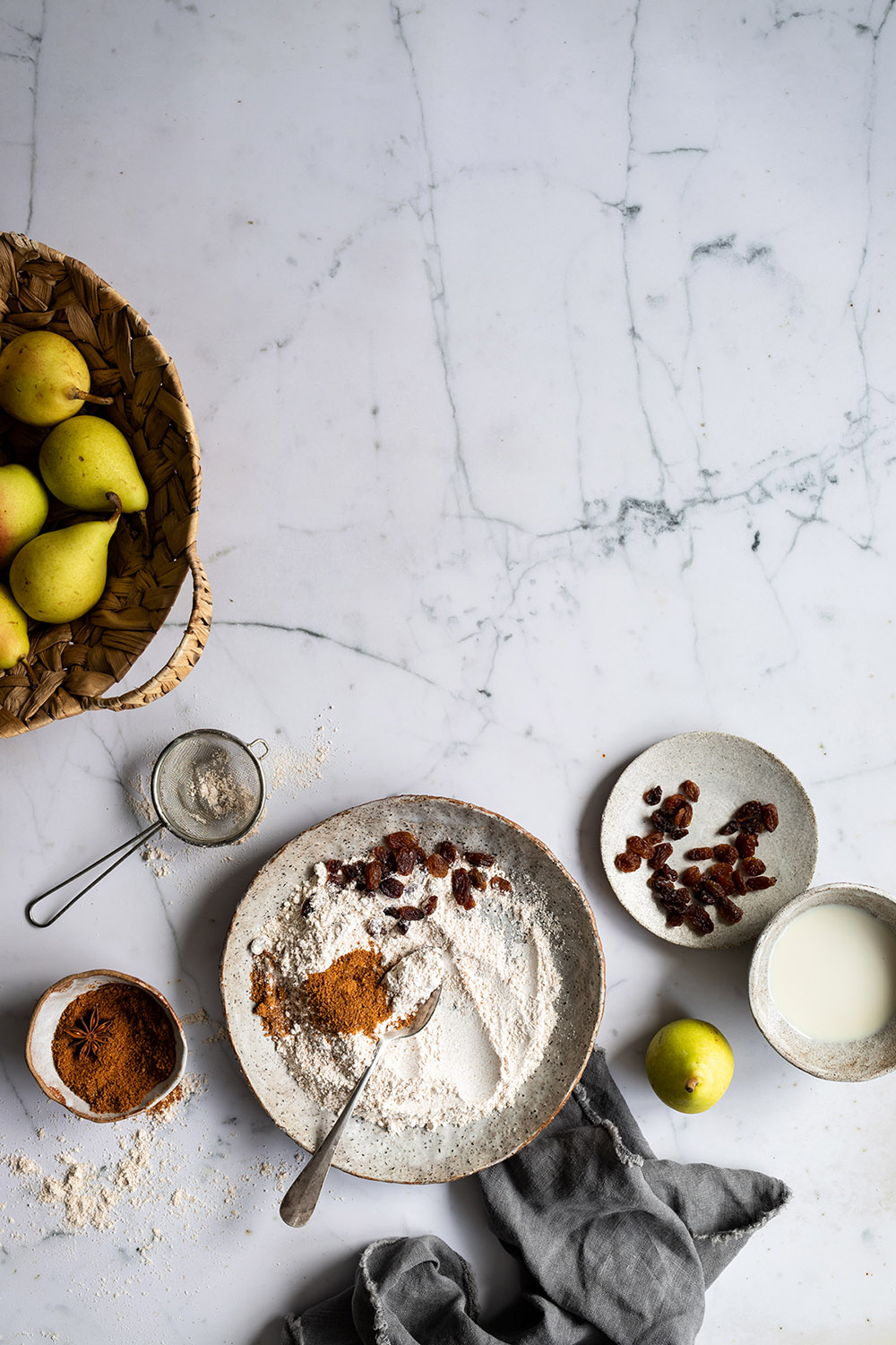 Marble photography background with a vintage look for styling