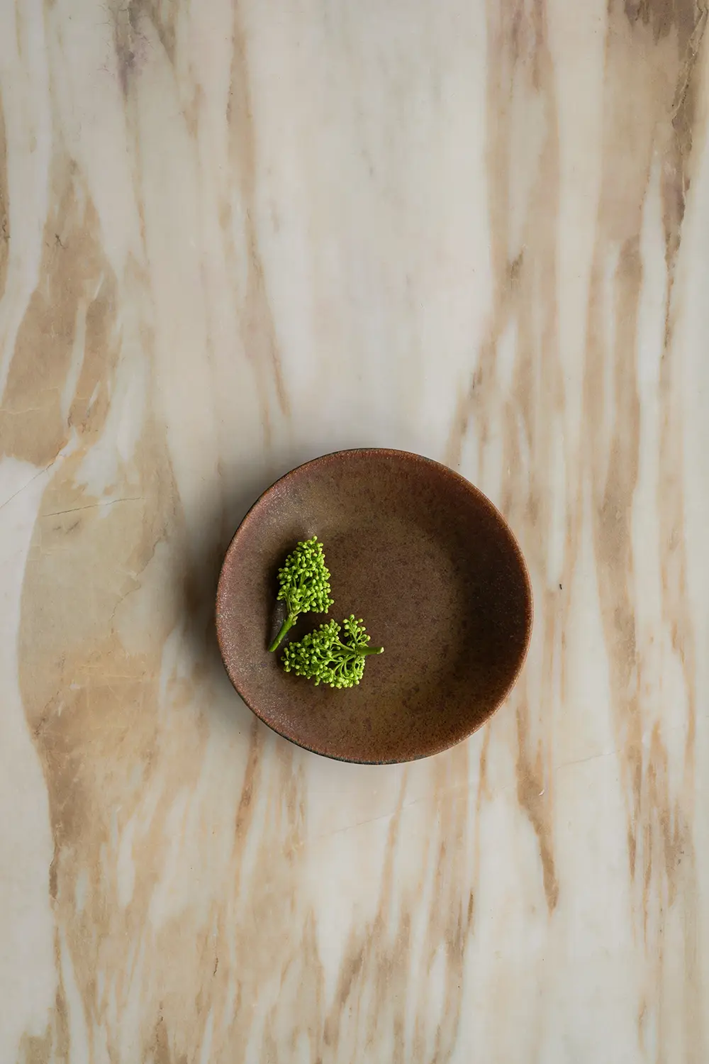 Brown marble photography surface for making storytelling visuals