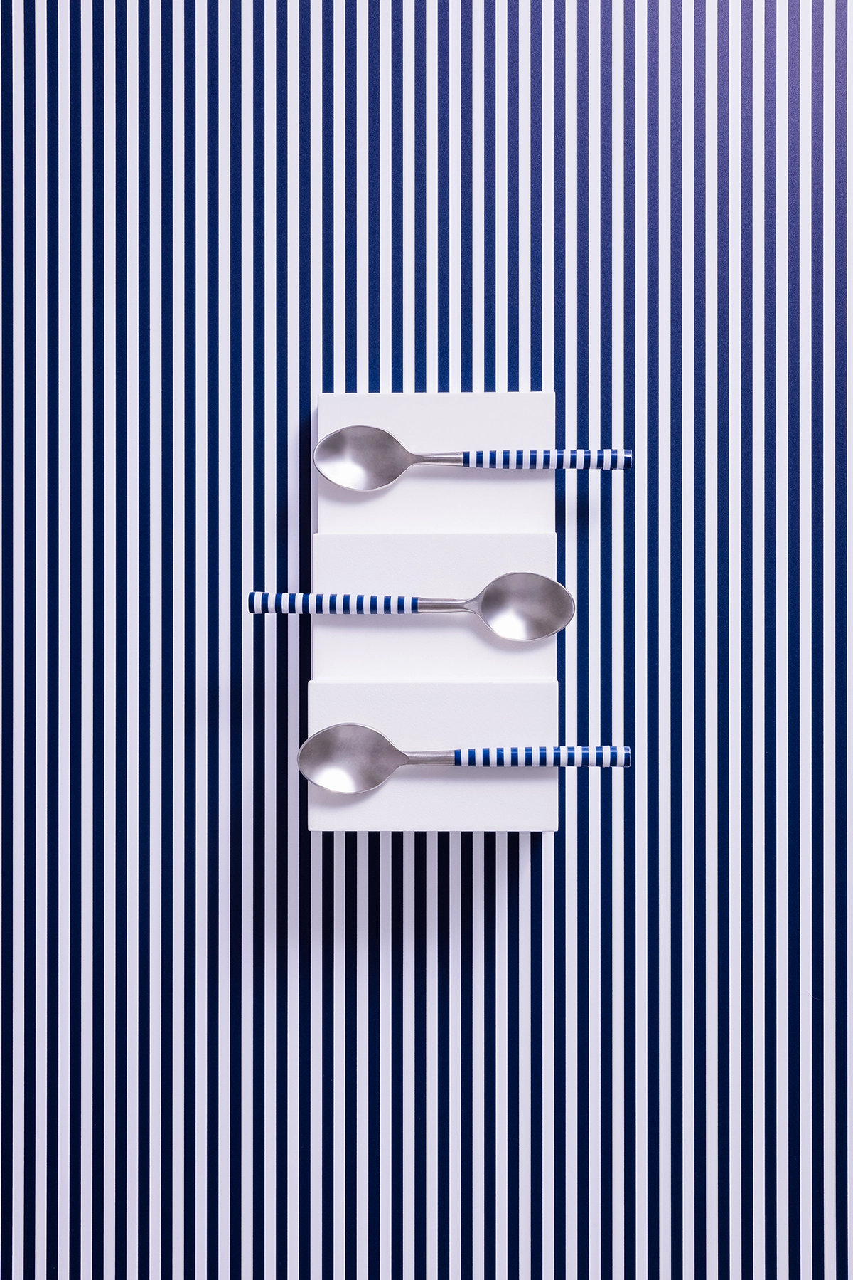 Custom color fine stripe backdrop for styling and photography