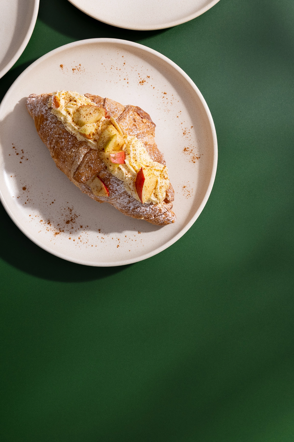 Forest green vinyl background for product & food photography