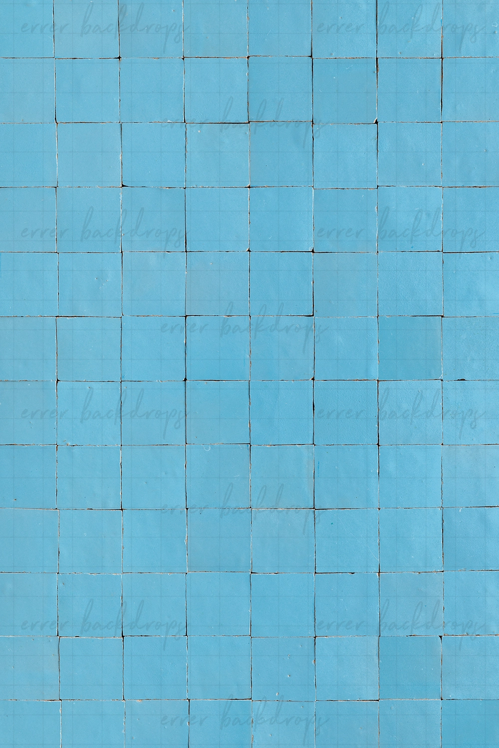 Blue food and product photography surface with replica tile pattern