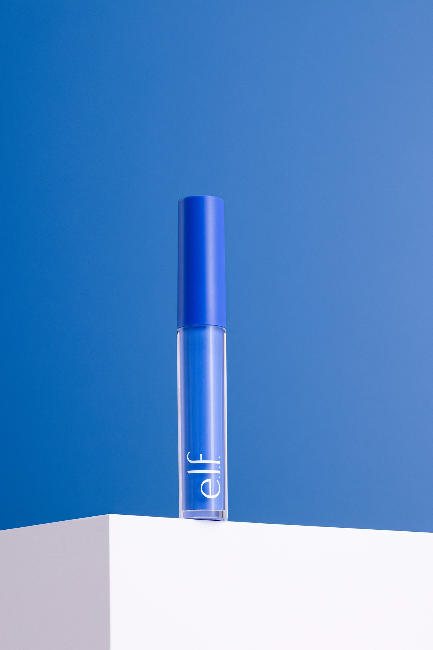 Bright blue solid color surface for commercial product photography