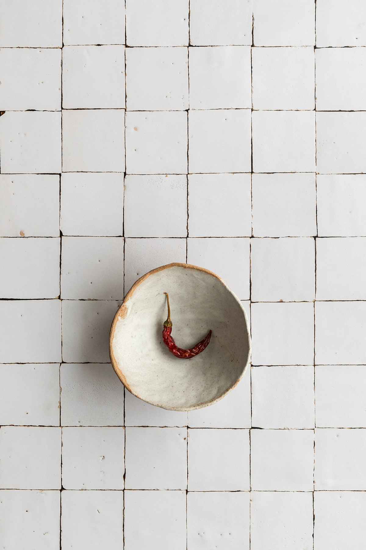 White tile vinyl photography backdrop for food & product images
