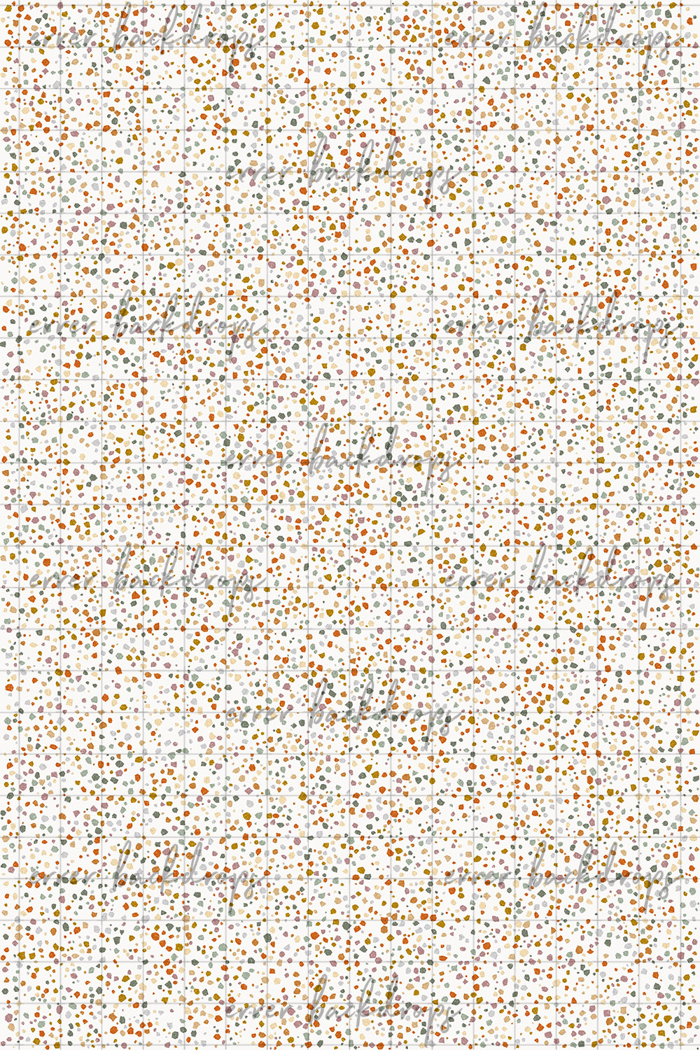 Terrazzo vinyl photography backdrop with multiple colors