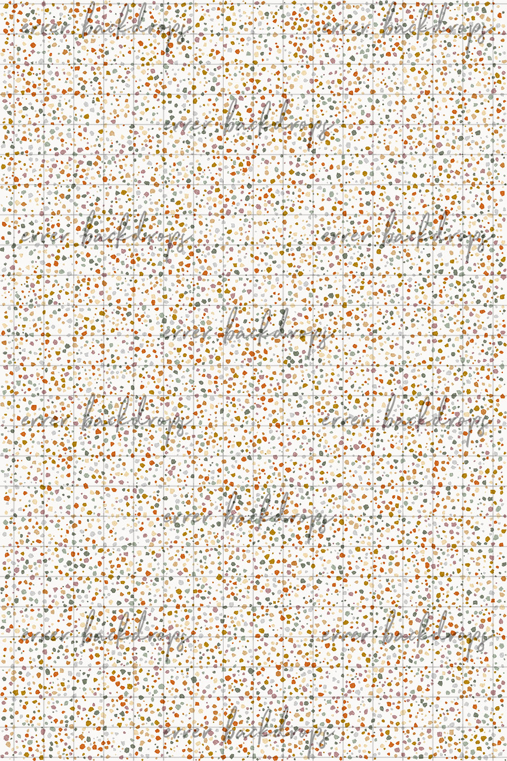 Terrazzo vinyl photography backdrop with multiple colors