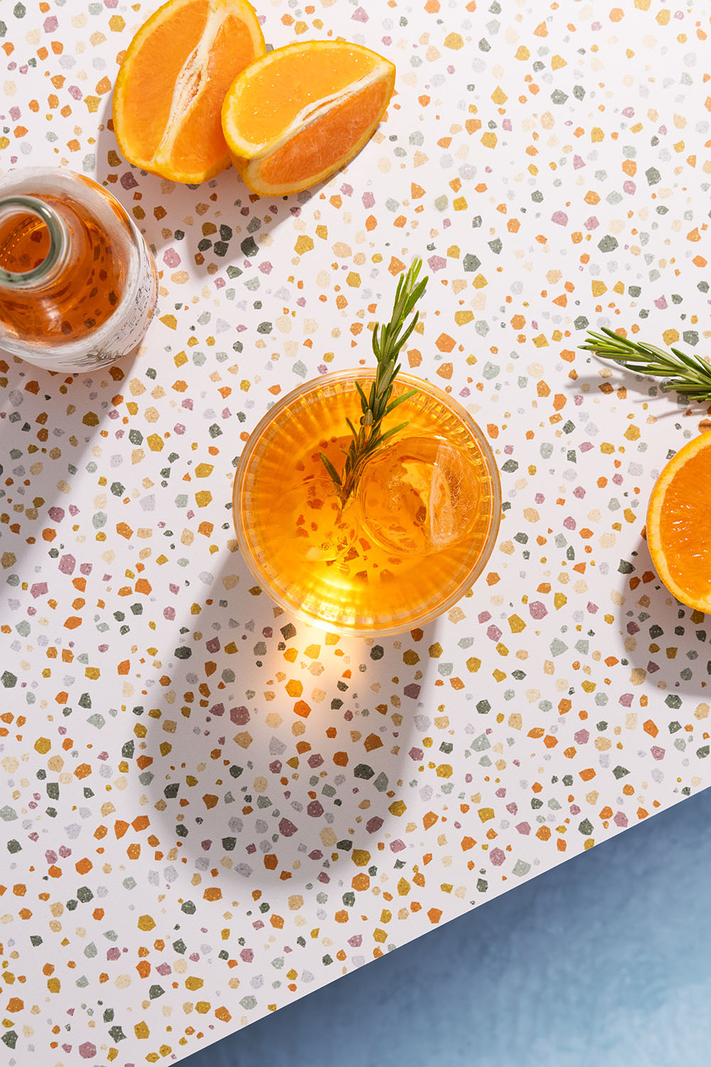 Terrazzo vinyl photography backdrop with multiple colors