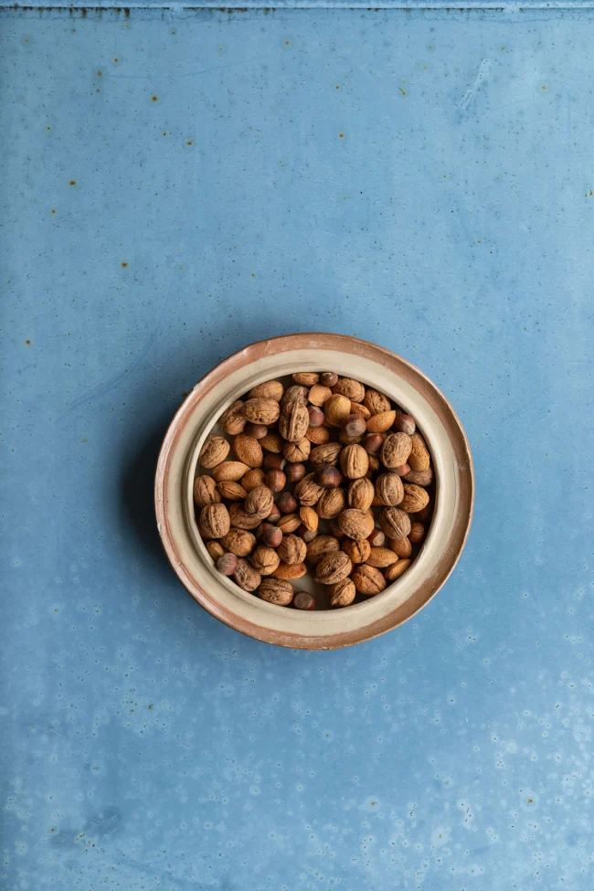 Cool blue metal vinyl backdrop for year round food photography