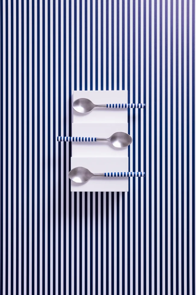 Custom color fine stripe backdrop for styling and photography