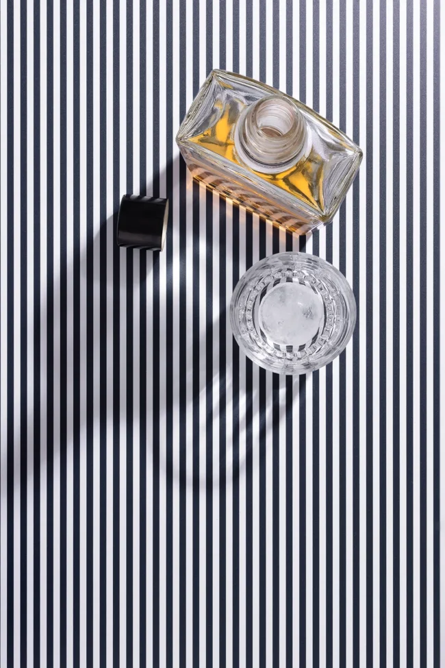 Custom color fine stripe backdrop for styling and photography