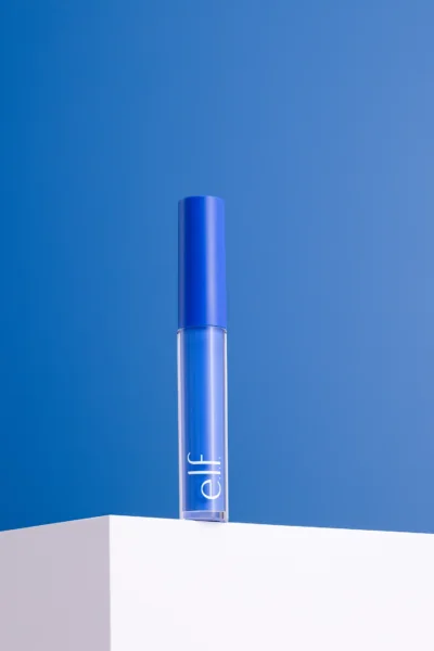 Bright blue solid color surface for commercial product photography