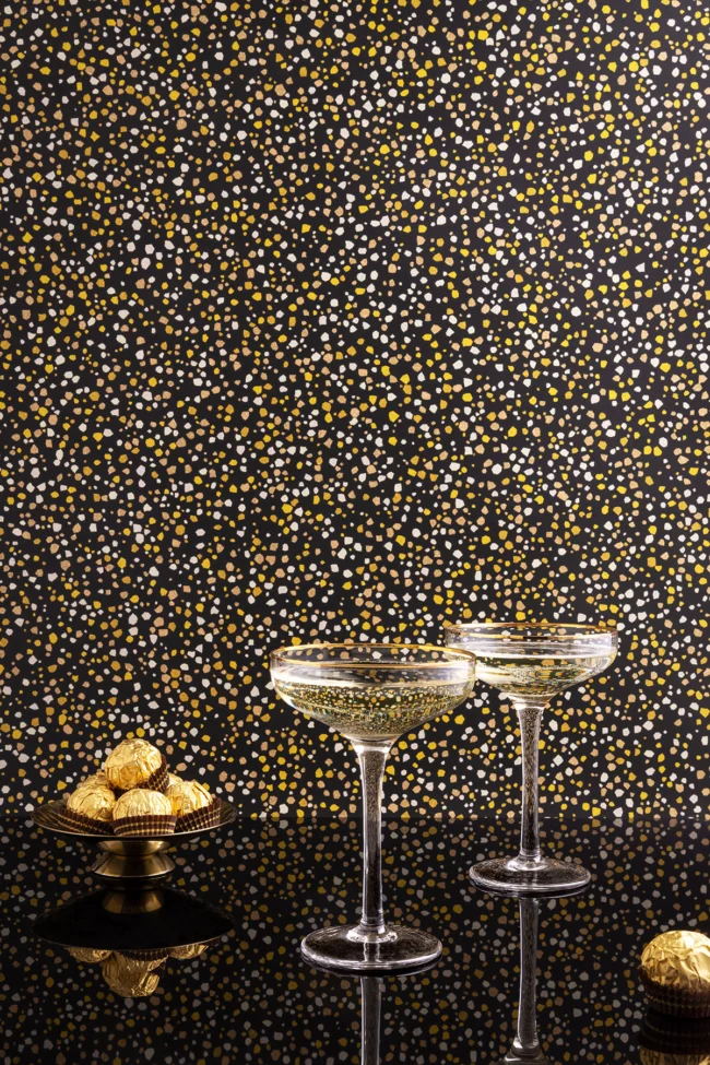 Black terrazzo surface Celebration | Luxury photography