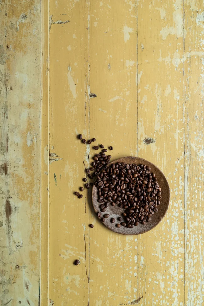 Warm yellow wooden vinyl background for photography and video