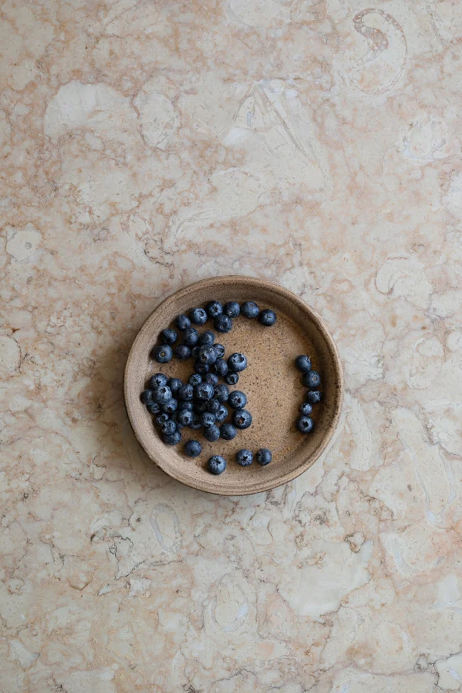 Nude marble styling backdrop for food and product photography