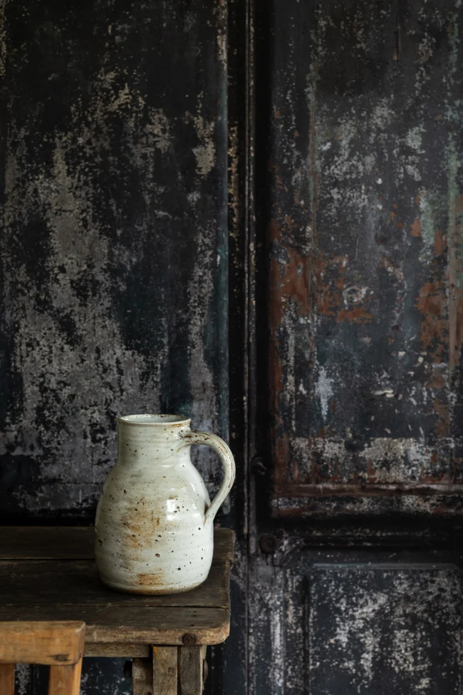 Dark weathered door vinyl backdrop for styling and photography